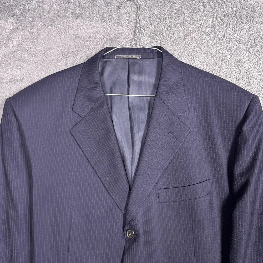 Corneliani Blazer Mens EU 54R US 44R Italy Super 150s Virgin Wool Pinstripe